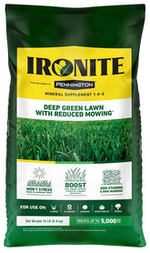 Ironite 100524194 Lawn Fertilizer, 15 lb Bag, 1-0-1 N-P-K Ratio